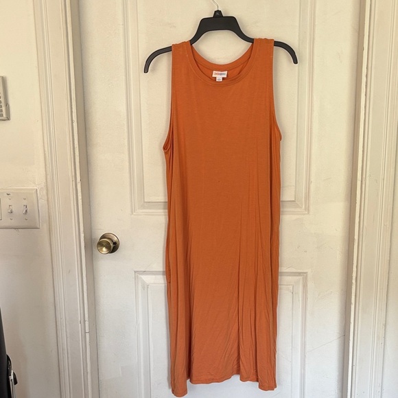 Sleeveless Orange/ pumpkin  Dress - Picture 1 of 3